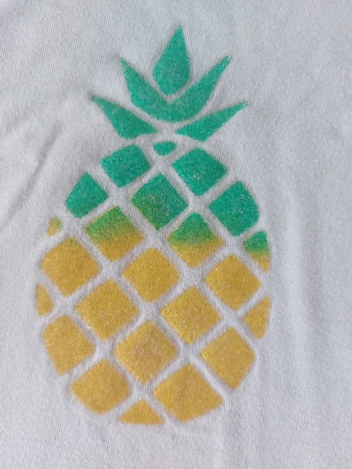 T-shirt blanc ananas - photo numéro 2