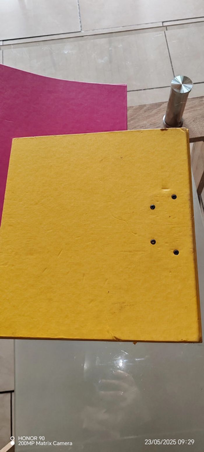 Lot de 2 farde à levier rose et jaune 7cm - photo numéro 5