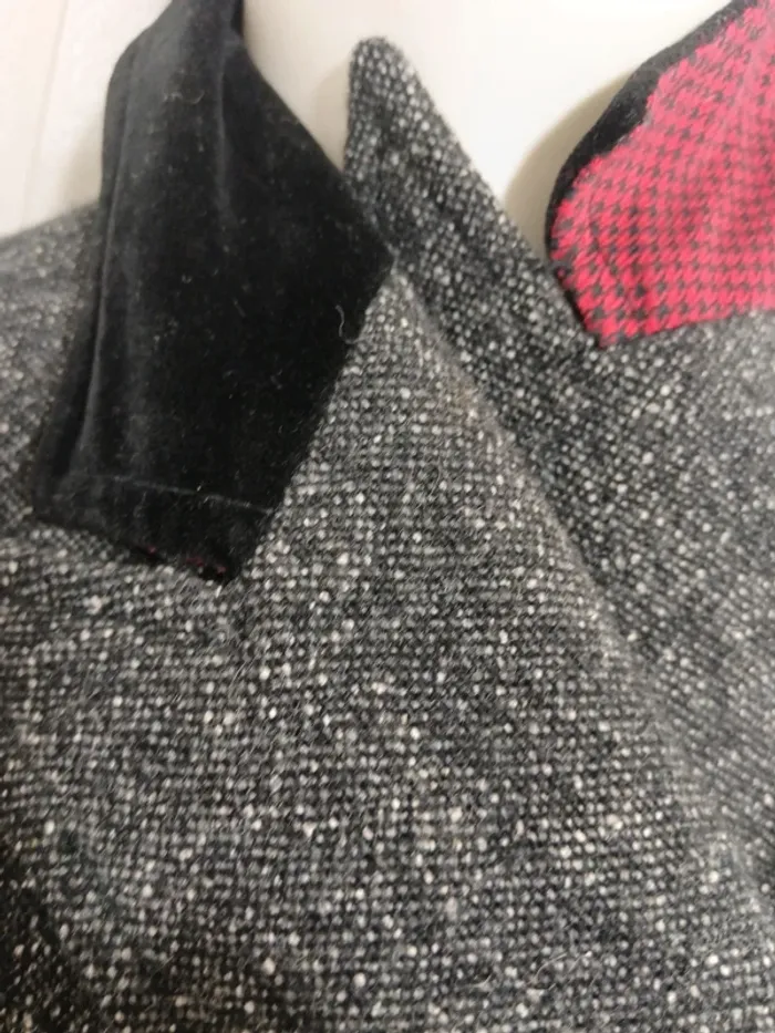 Gaultier junior "Blazer gris chiné et Velour noir" taille 40 - photo numéro 7