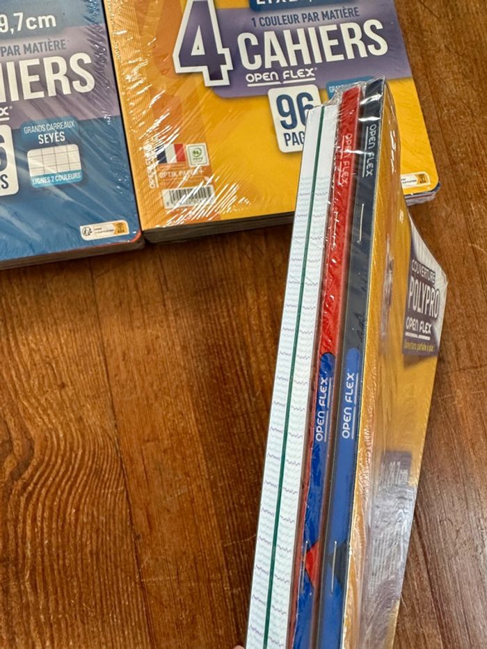 NEUF Lot de 24 grands cahiers A4 96 pages Oxford Polypro Openflex grands carreaux Seyès - photo numéro 6