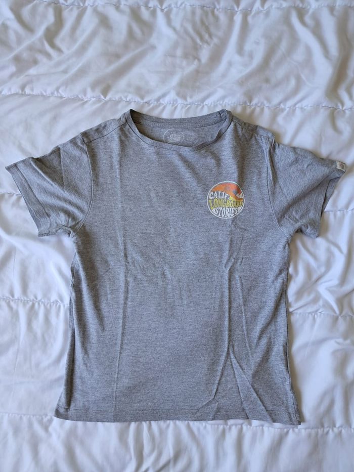 T shirt gris Longboard 10 ans - photo numéro 2