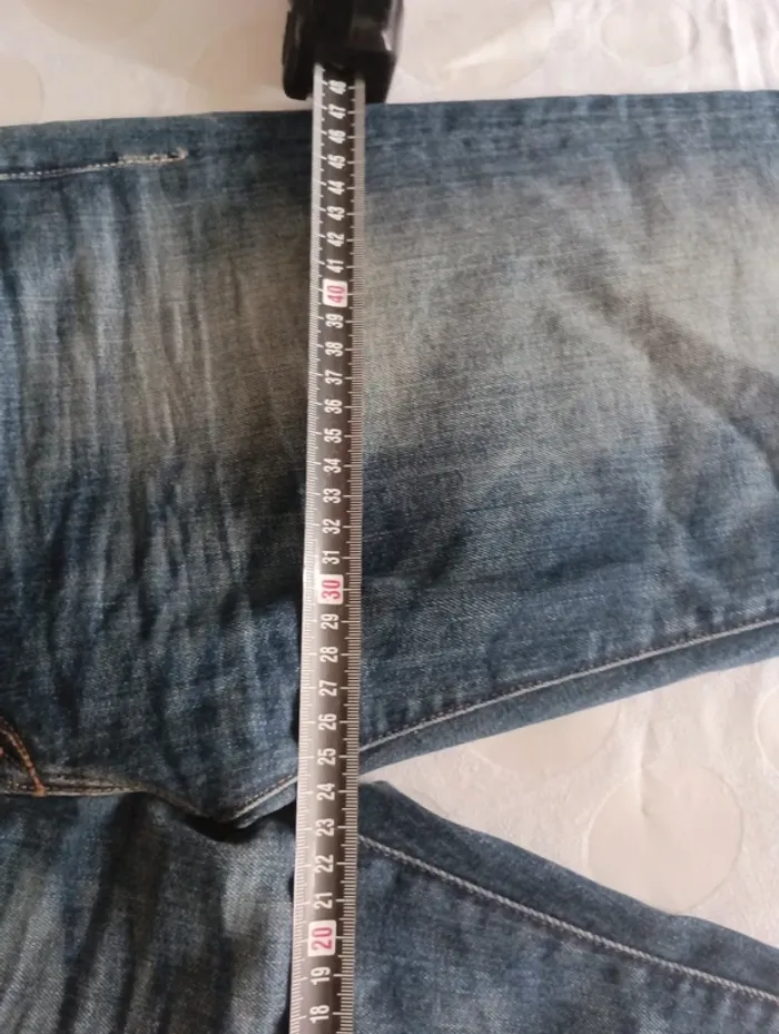 Pantalon jeans court femme Replay taille 40 coupe droite rétro vintage - photo numéro 12