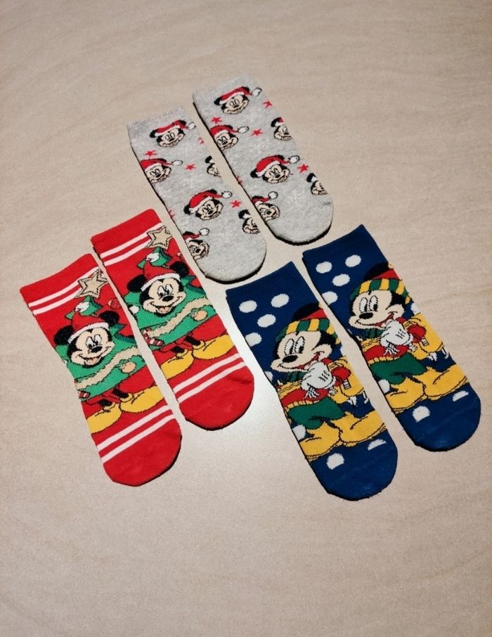 Chaussettes Mickey Noël 23-26