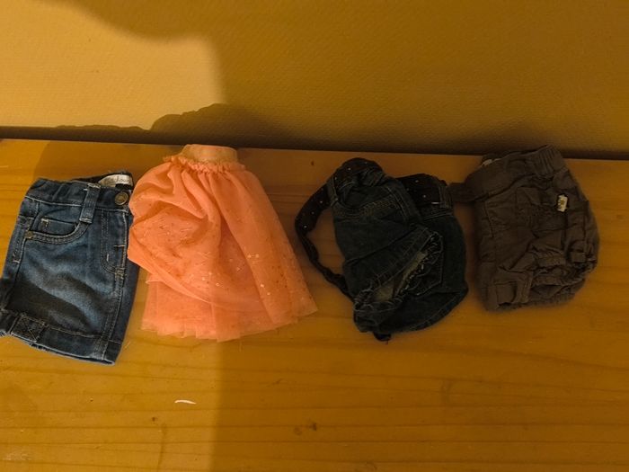 2 jupe 2 short fille 3 mois