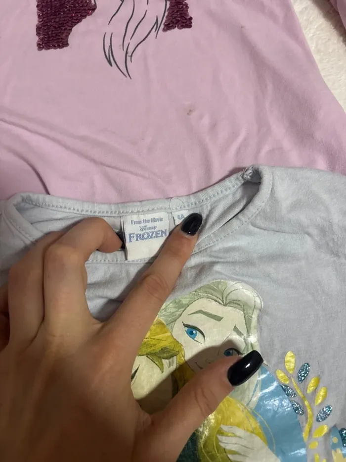 Lot de 2 t shirt à manche longue 4 ans Disney reine des neiges - photo numéro 2
