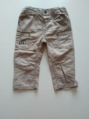pantalon beige taille ajustable gémo garcon 12 mois