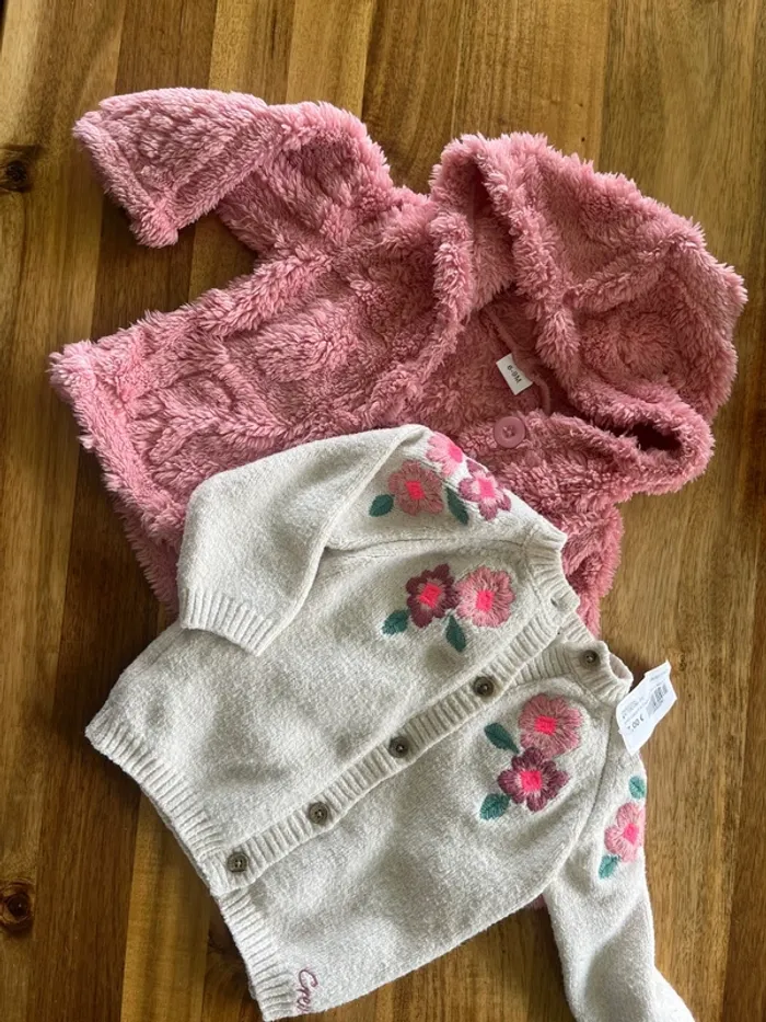 Manteau polaire et gilet brodé 🌷