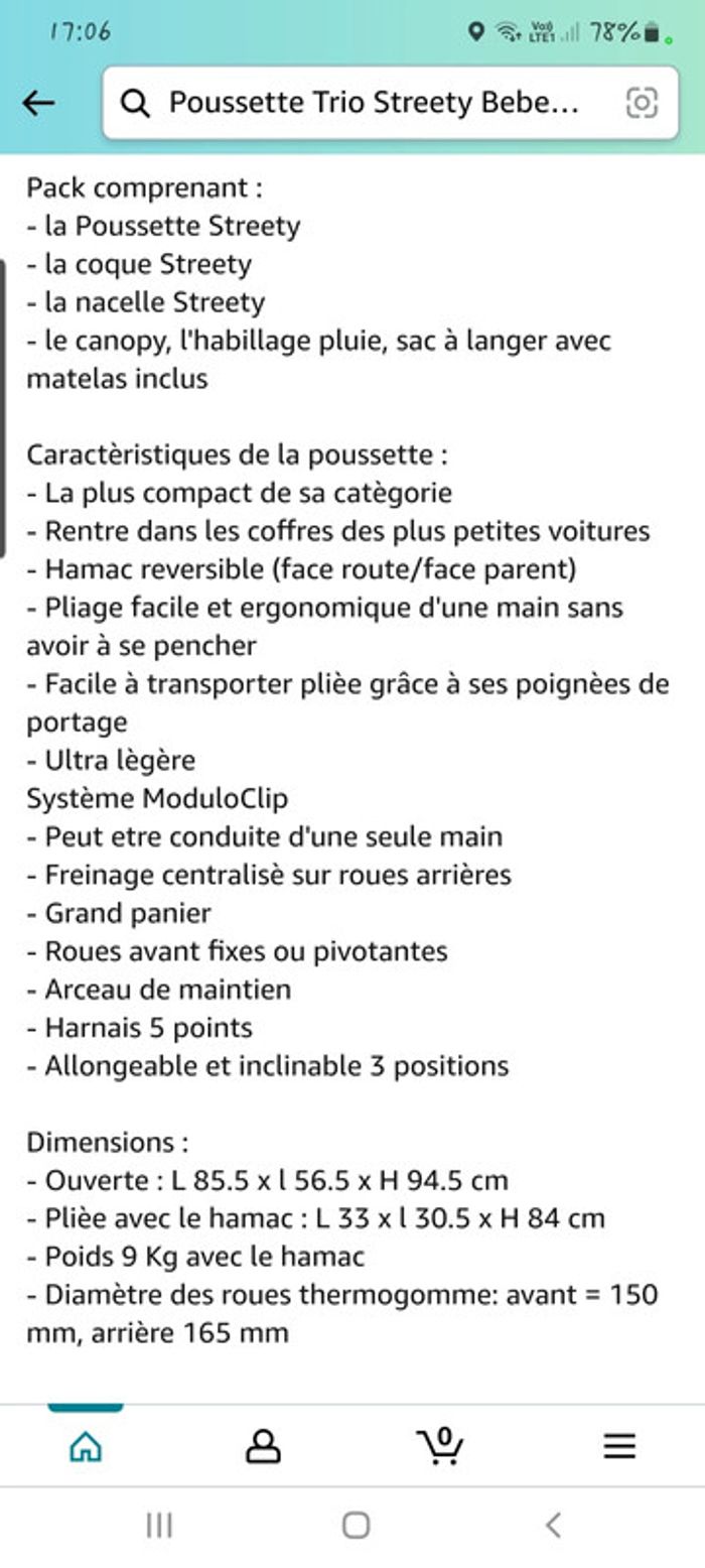 Poussette trio streety - photo numéro 15