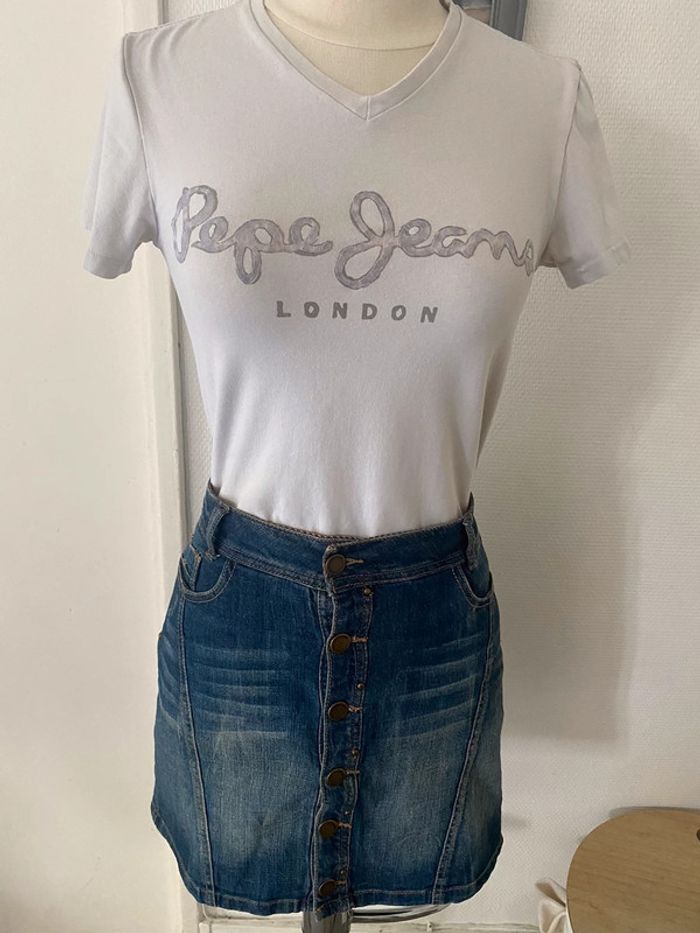 T-shirt Pepe Jean blanc Txs - photo numéro 2
