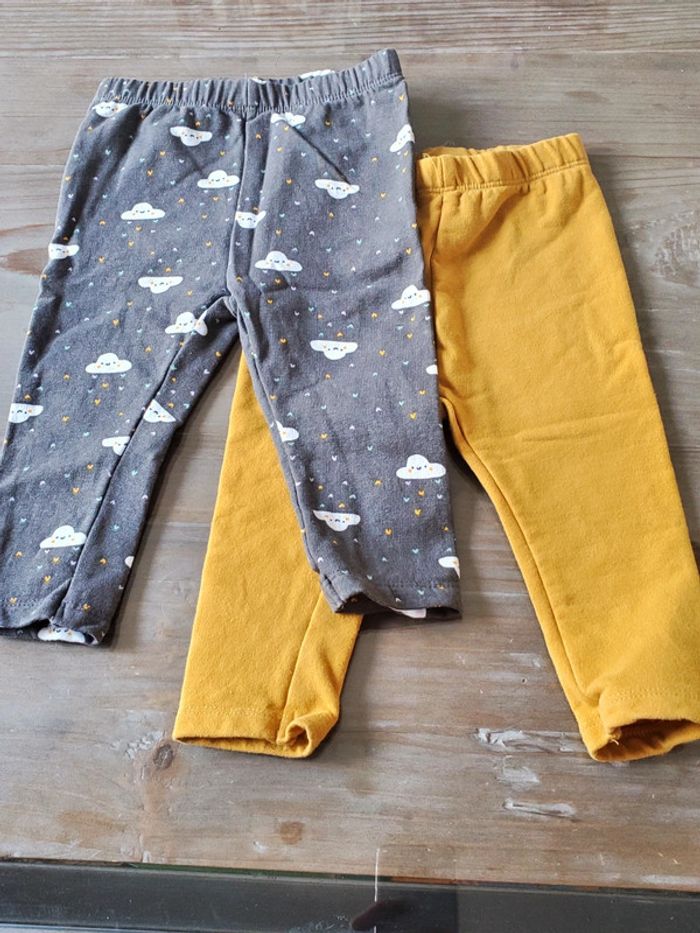 Lot 2 leggings 9 mois