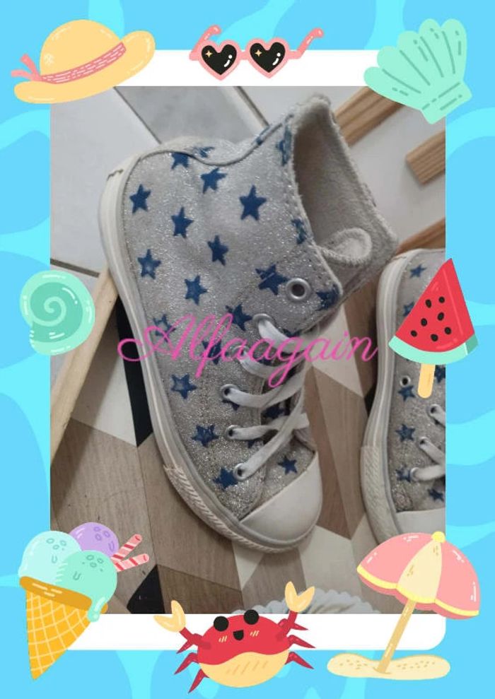 Baskets converse all star argentées 31 - photo numéro 2