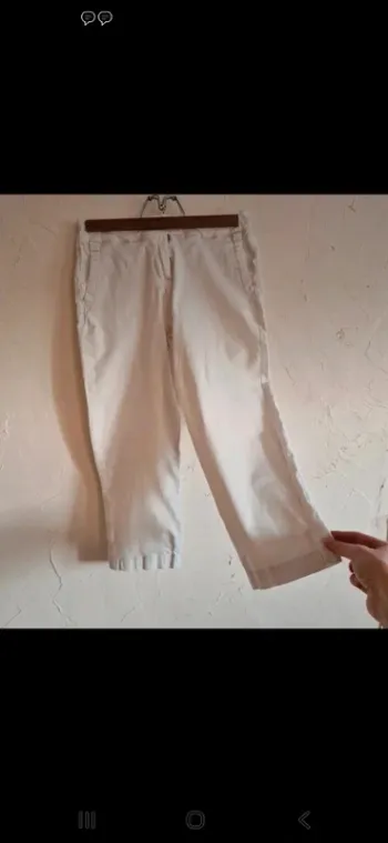 Pantacourt femme blanc taille 42 – Yessica