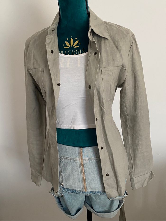 Veste Automne Lin Grise  Autre Ton - photo numéro 2