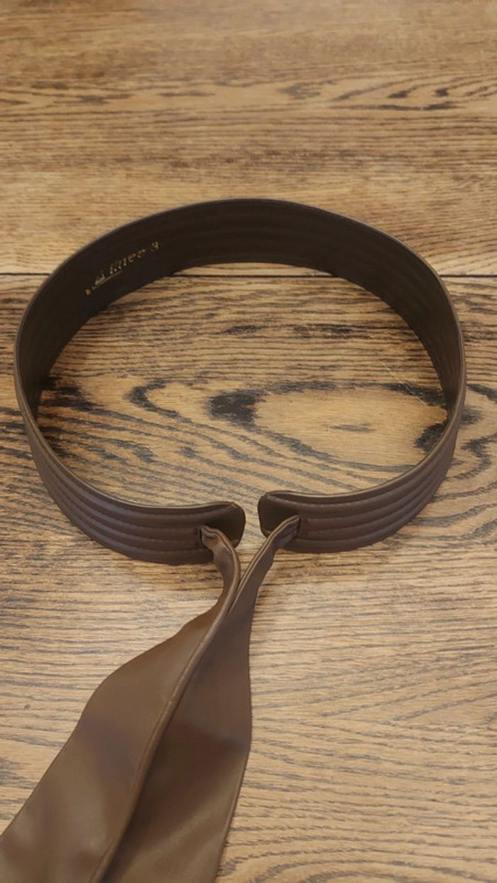 Ceinture marron en similcuir de 75cm - photo numéro 8