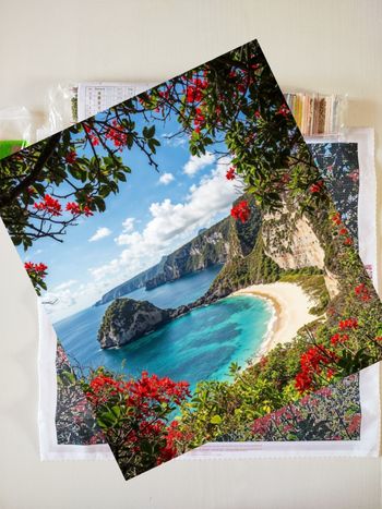 Diamond painting crique avec plage magnifique #C065