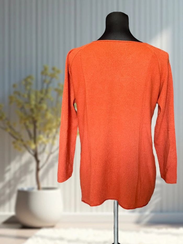 Pull tunique brique/terracotta Linea Cinque taille S - photo numéro 3
