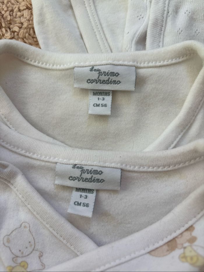 Lot de body manches courtes taille 1 mois - photo numéro 2