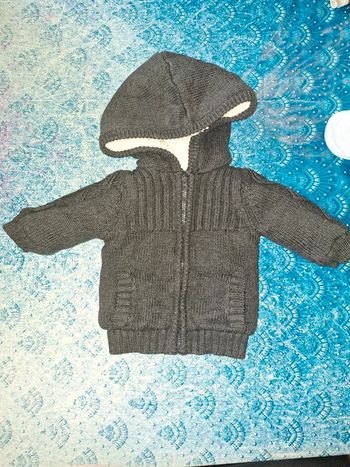 Veste chaude polaire 1 mois 52/55 cm