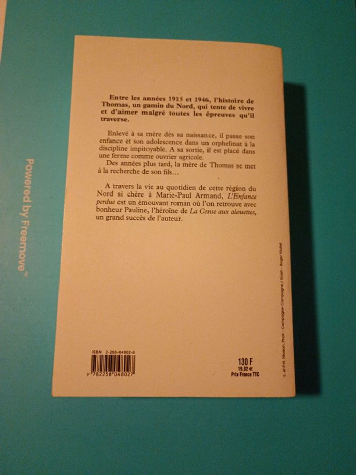 Livre l'enfance perdue - photo numéro 2