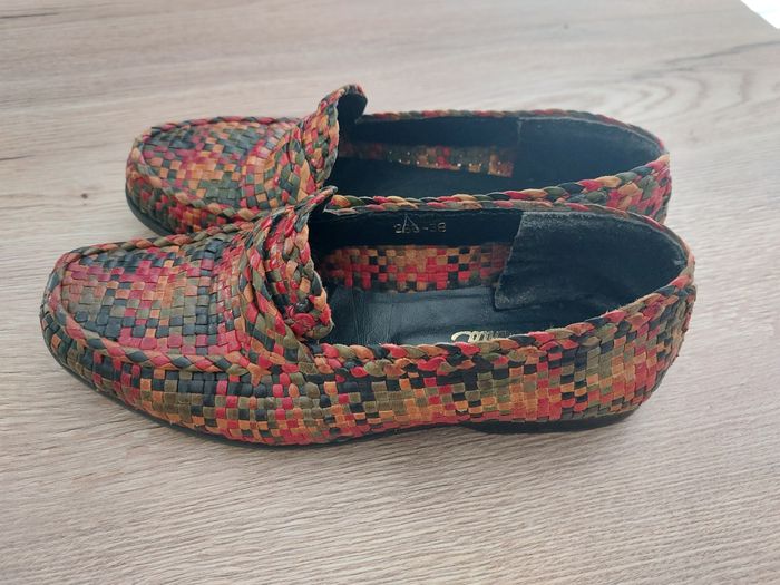 Chaussures Toscania mocassins tressés multicolores 38,5