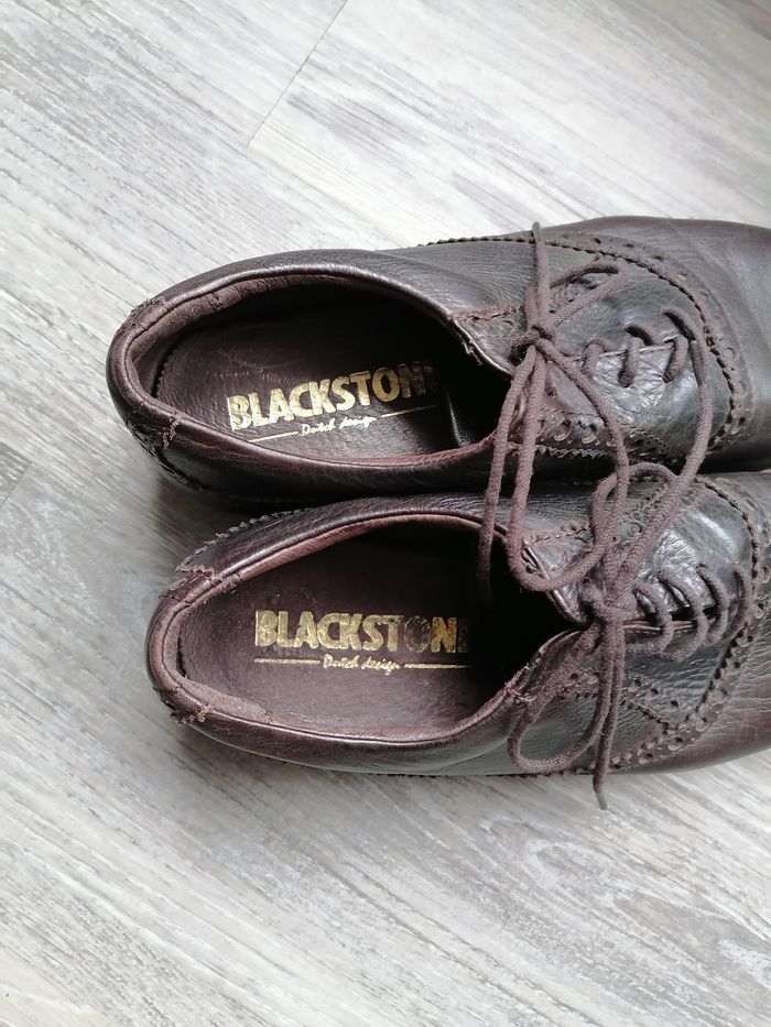 Chaussures habillés homme en cuir marron avec lacets Blackstone - photo numéro 5