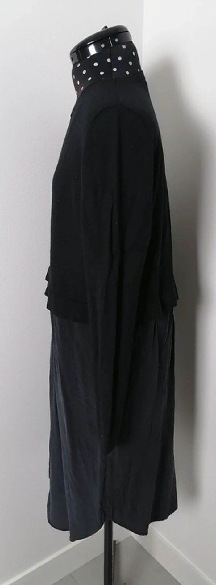 Robe 2 en 1 Laine et soie noir Taille M Cos - photo numéro 5