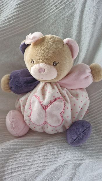Ourson rose mauve Kaloo