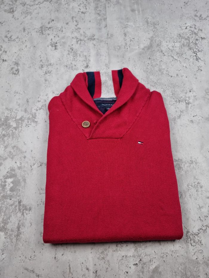 Pull col châle Tommy Hilfiger rouge XS Hommes - photo numéro 2