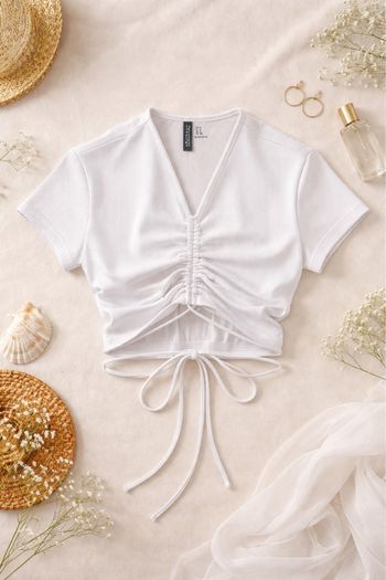 Top blanc H&M Divided - Taille S