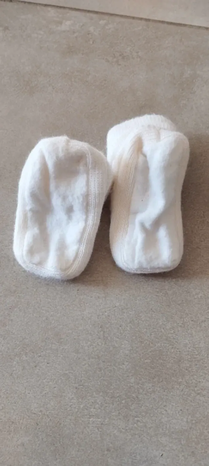 Chaussons j'aime papi, j'aime mamie naissance - photo numéro 2