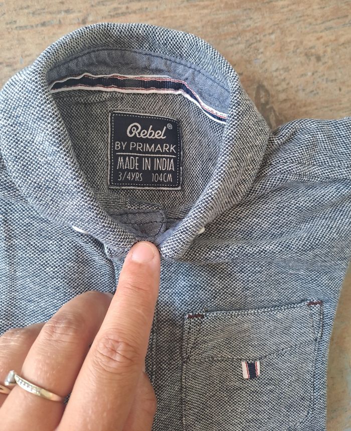 Chemises à manches longues garçons taille 3/4ans Primark Rebel - photo numéro 8