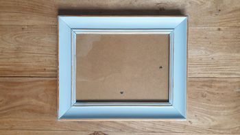 Cadre photo en bois bleu vieilli