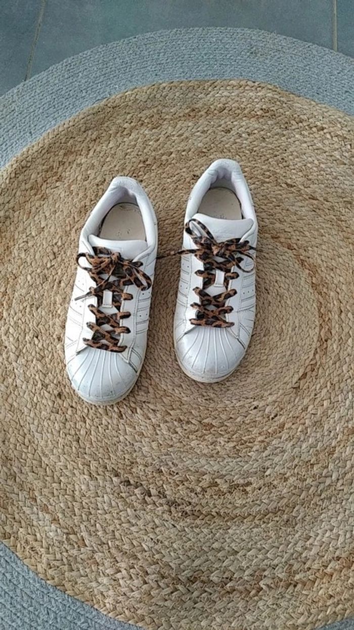 Adidas superstar vintage 38 lacets léopard - photo numéro 2