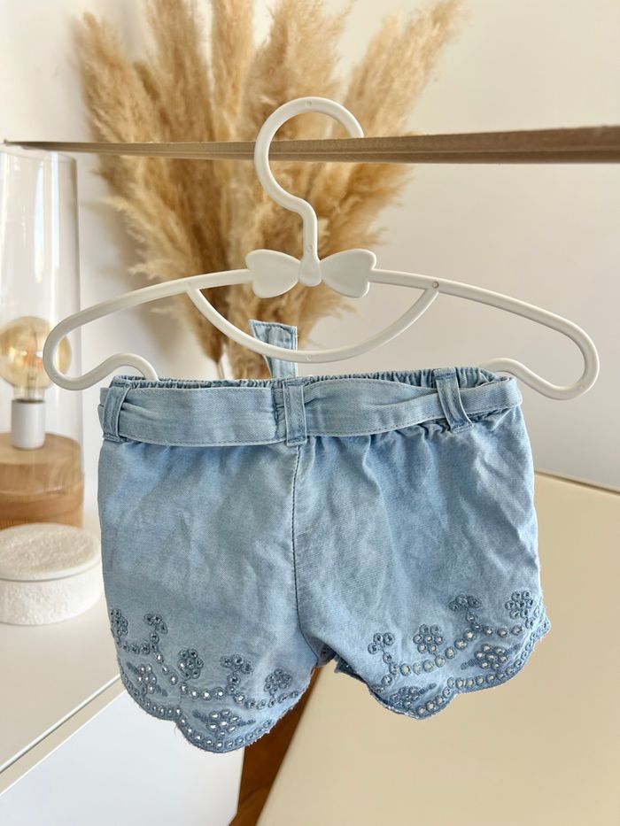 Short jean broderie anglaise 3mois/62cm - Kiabi - photo numéro 4