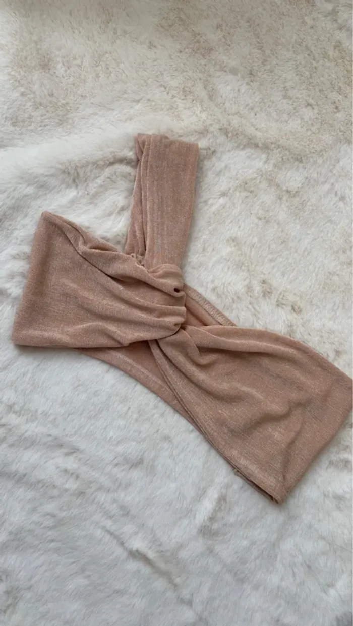 Haut bandeau croisé ocre