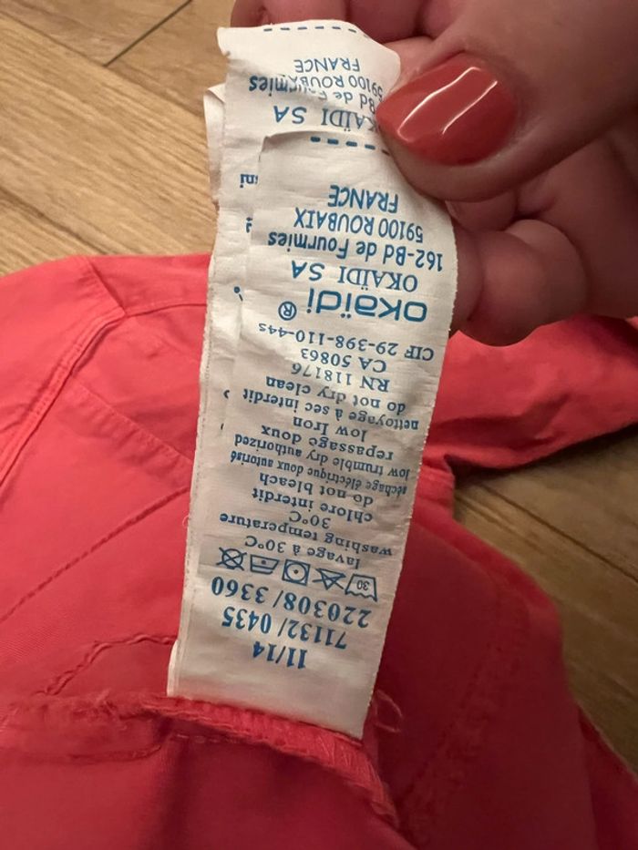 Veste jeans fuschia okaidi 12 ans très bon état - photo numéro 4