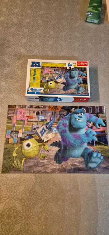 Puzzle de 60 pièces monsters université disney pixar trefl