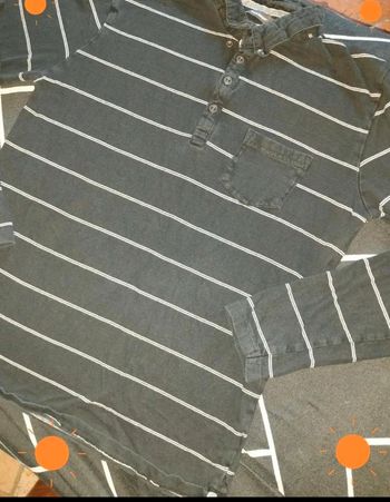 Polo ML noir et blanc TS