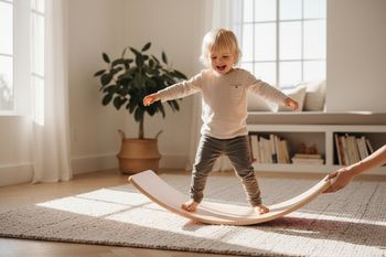 Planche d'équilibre en bois