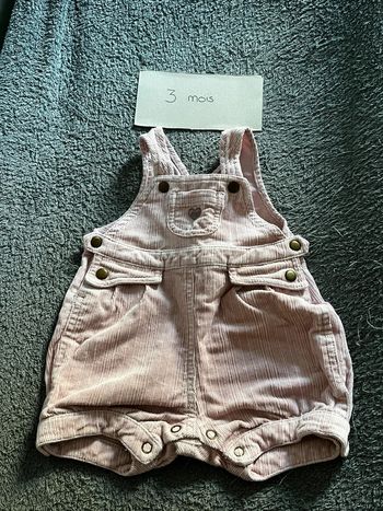 Salopette short 3 mois