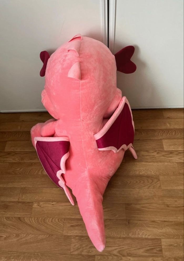 Grande peluche dragon rose - photo numéro 2