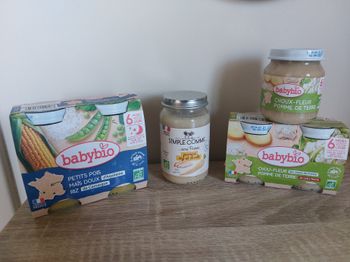 Lot petits pots 6mois et + texture lisse