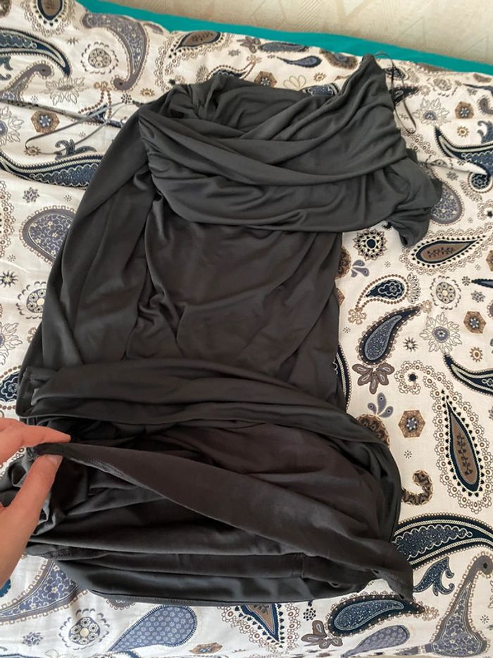 Superbe belle robe drapée asymétrique Zara neuve avec étiquette taille M - photo numéro 9