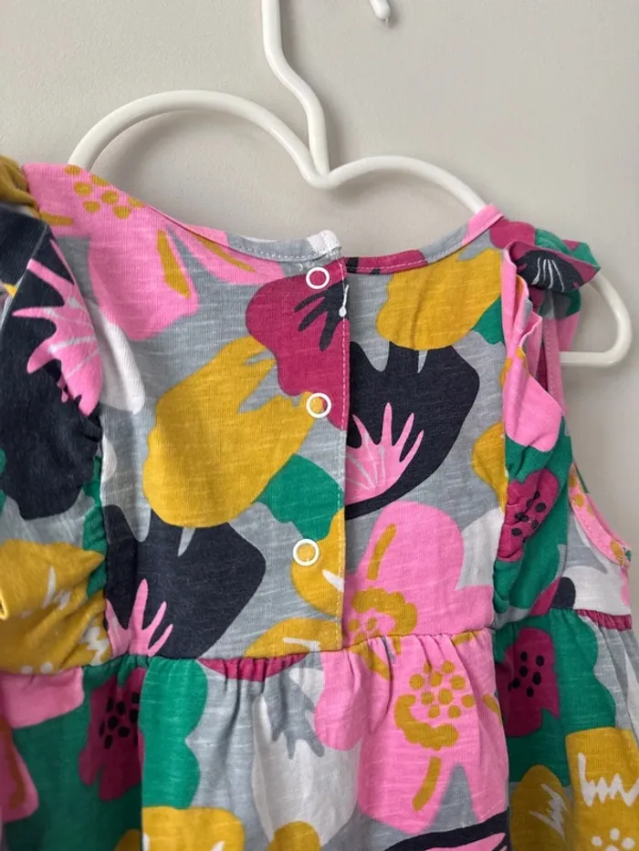 👗 robe à fleurs bébé fille - gemo - 24 mois - très bon état 100% coton - photo numéro 5