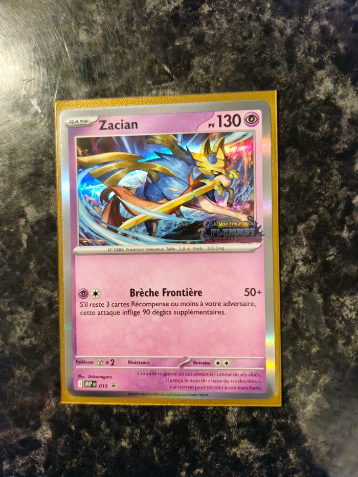 Pokemon zacian promo stamp m02 Flammes fantasmagorique