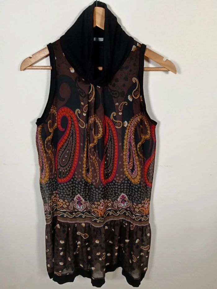 C19 robe imprimé marron Promod 38