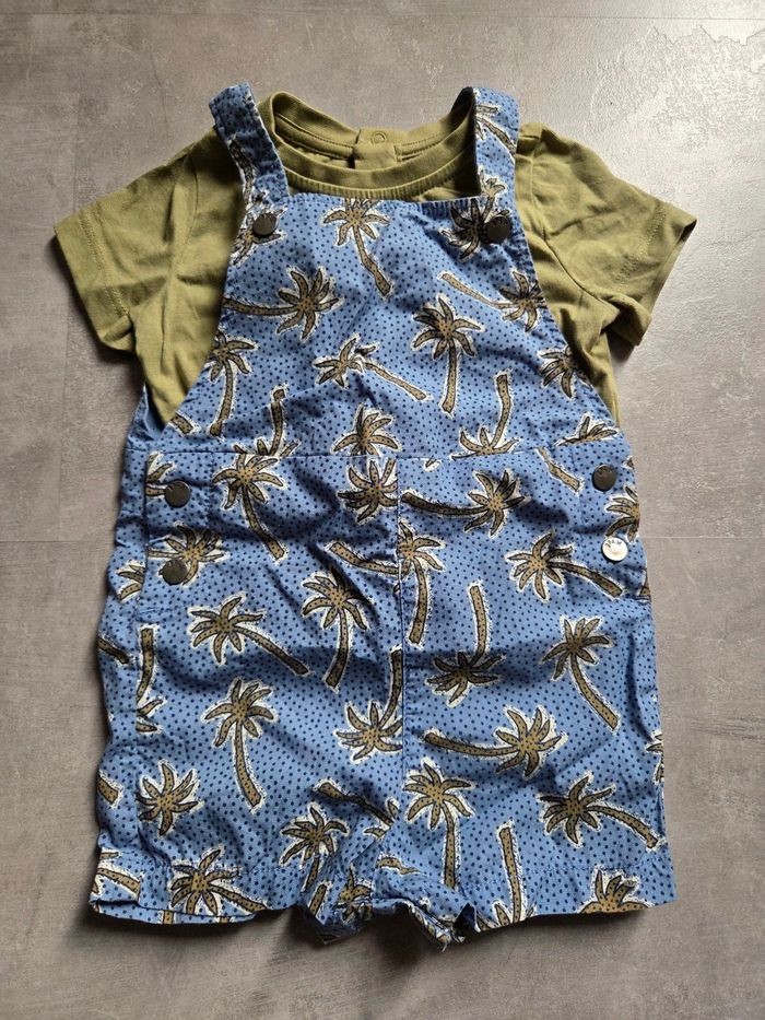 Ensemble salopette + t-shirt DPAM 9mois