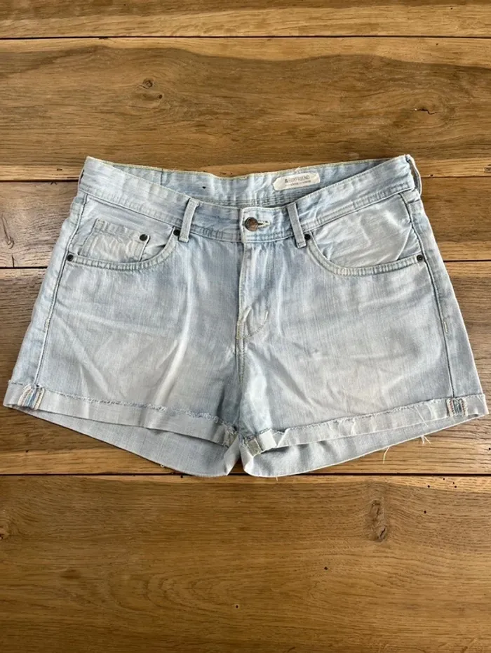 Short en jean bleu clair H&M - photo numéro 3