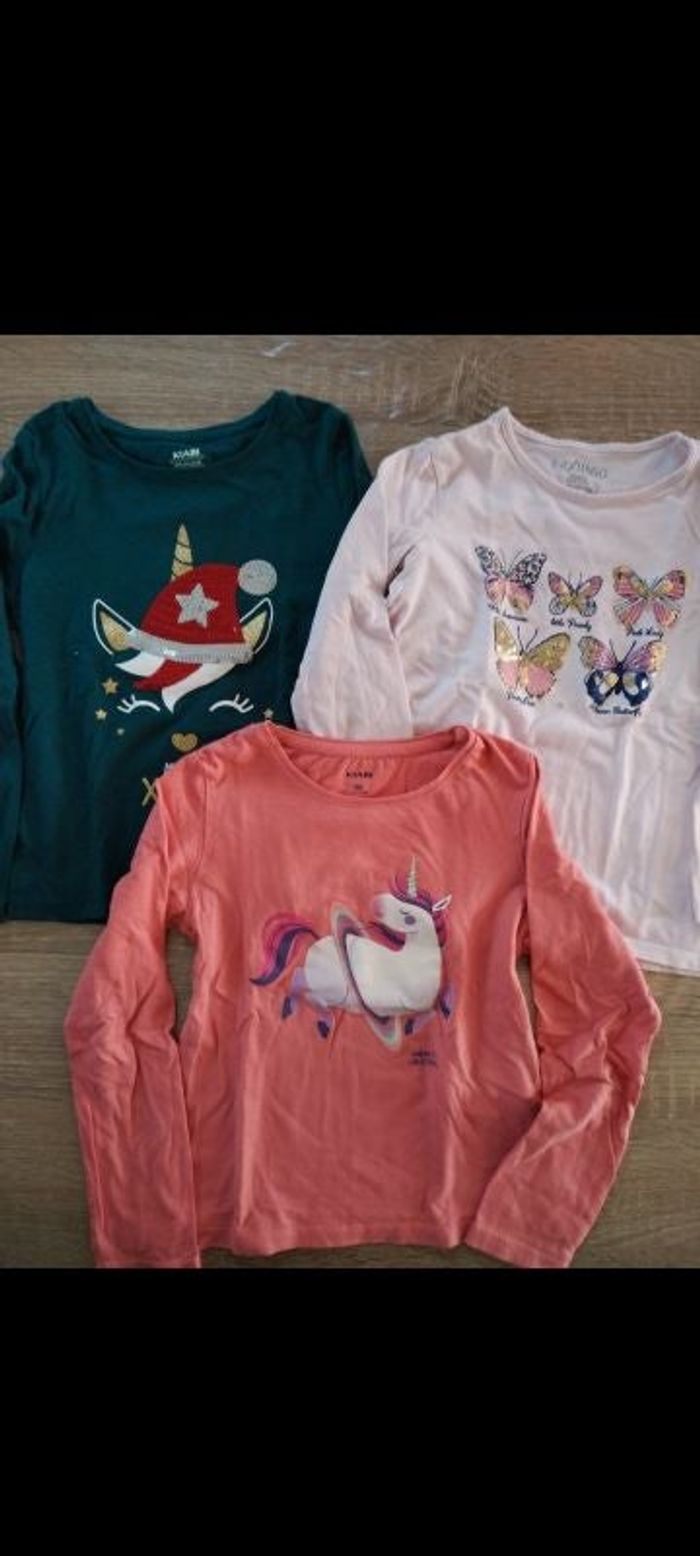Lot 3 T-shirts manche longue 6 ans