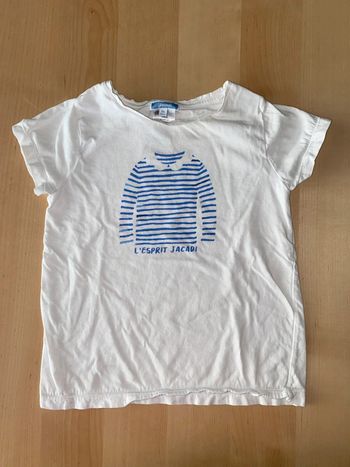T-shirt jacadi Paris fille 8 ans marinière rayures